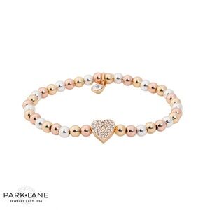 Park Lane Lovey Gold, Silver, and Rose Gold Bracelet